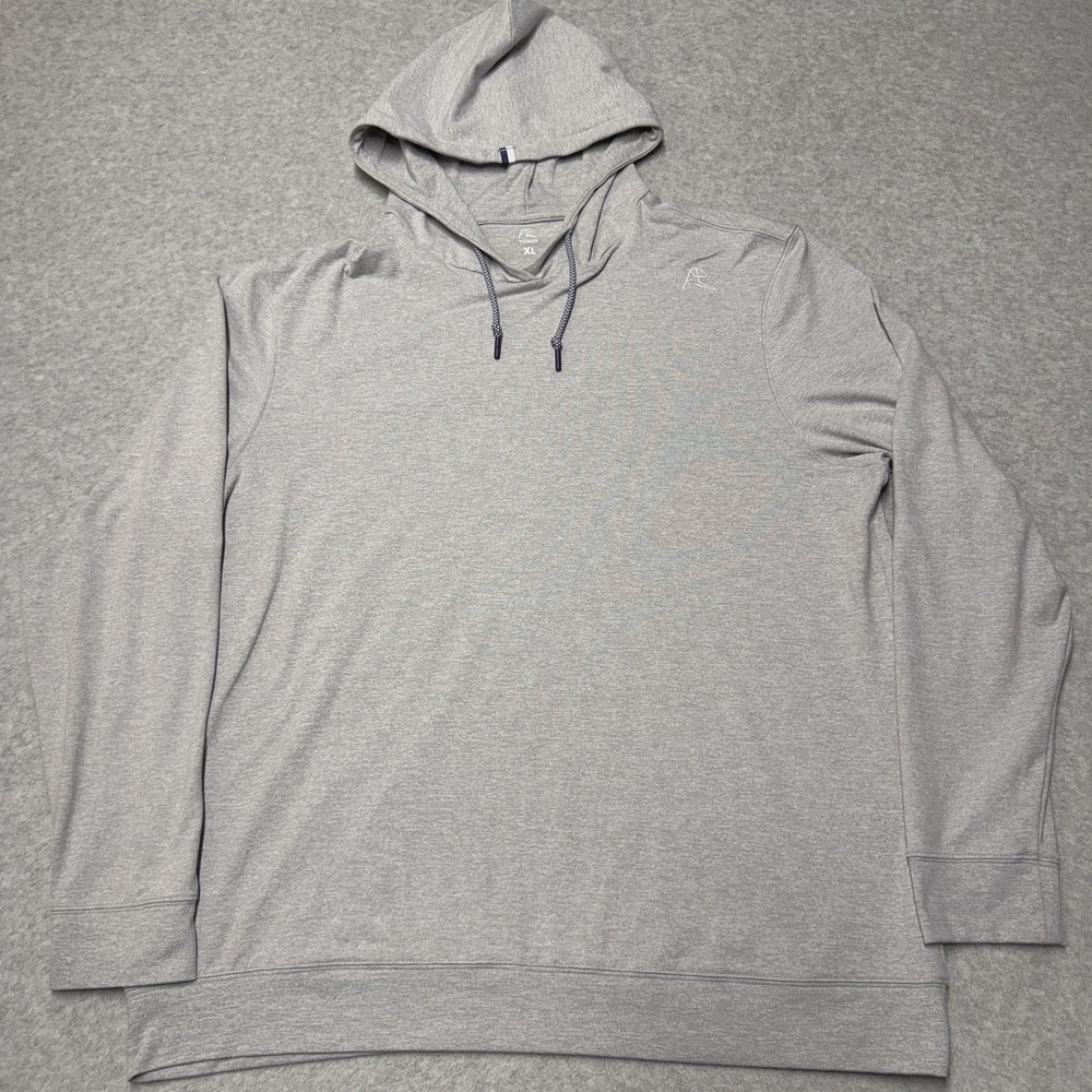 Rhoback Hesi Hoodie Mens XL Gray Lightweight Jersey Pullover Performance Stretch